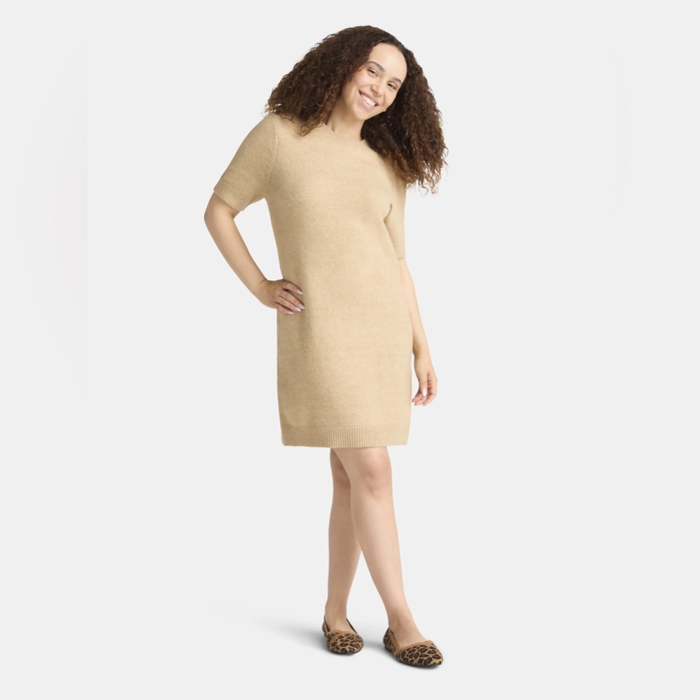 Time and Tru Sweater Dress with Short Sleeves